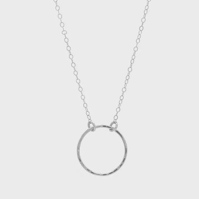 Silver Open Ring Necklace
