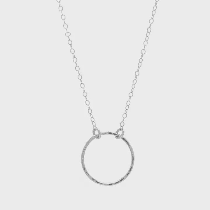 Silver Open Ring Necklace
