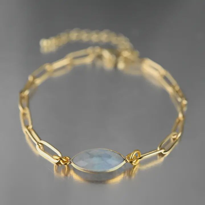 Moonstone Gold Bracelet