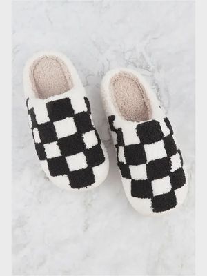 Checkered Print Slipper