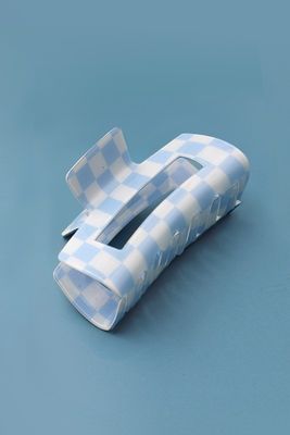Resin Checker Hair Claw Clips