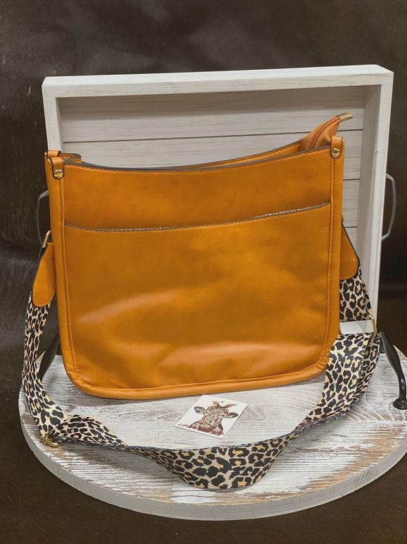 Orange Vegan Leather Crossbody