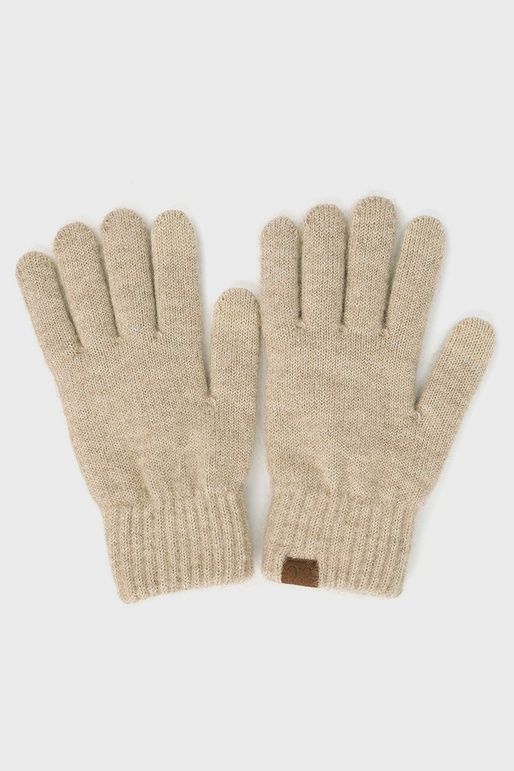 CC Heather Knit Gloves, Colour: Beige
