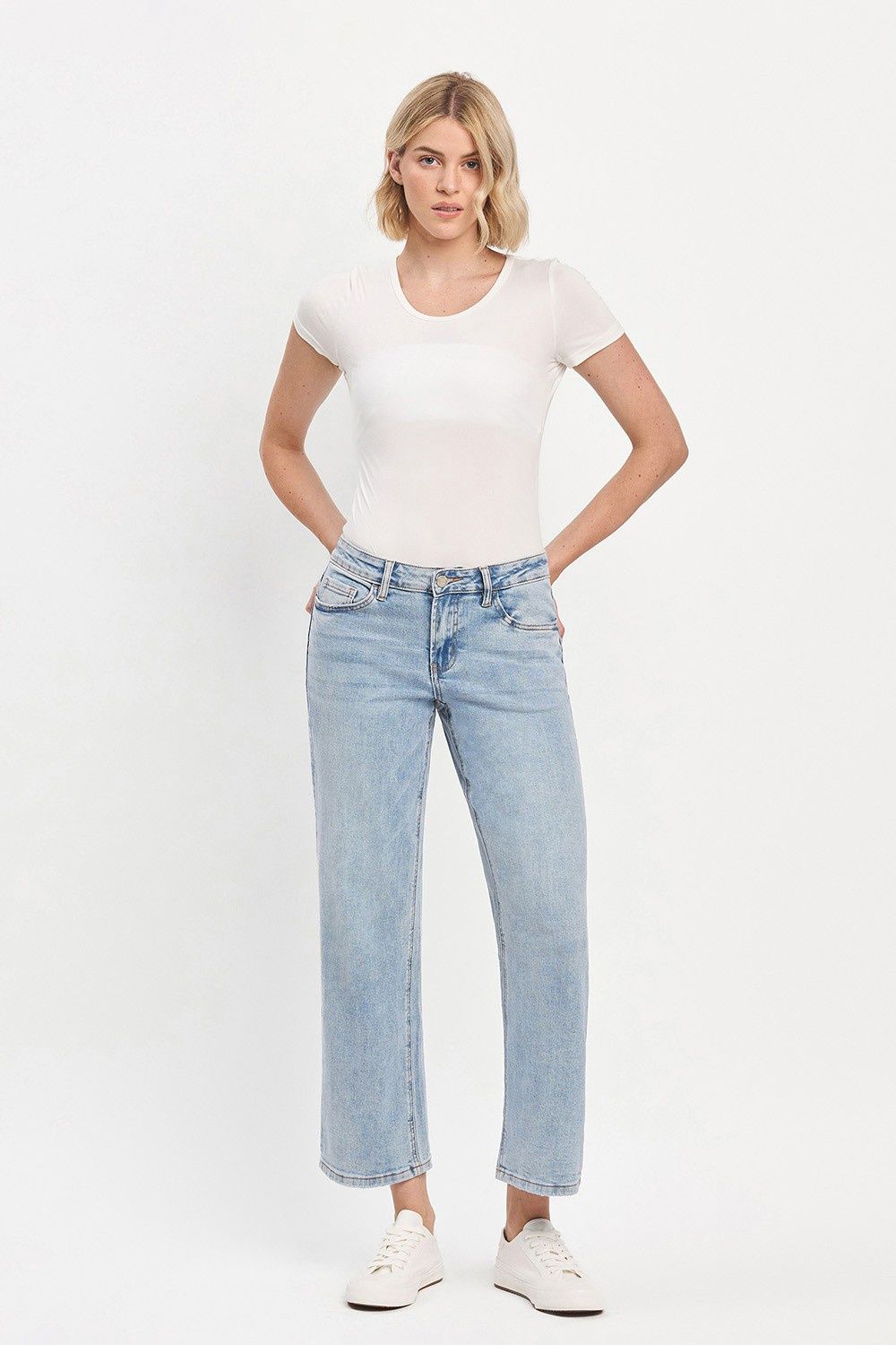 Leann Mid Rise Dad Jeans, Size: 24