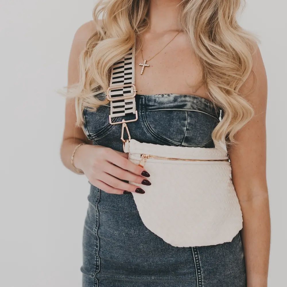 Westlyn Woven Bum Bag, Colour: Cream