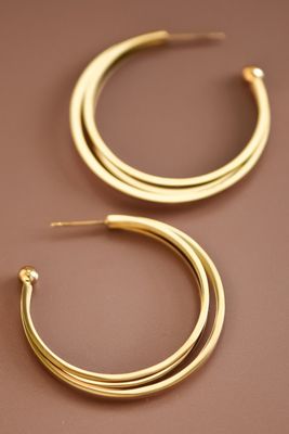 Gold Triple Hoop Earrings