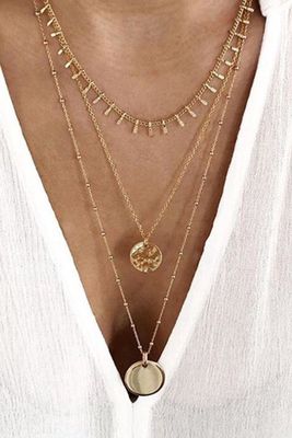 Dainty 18K Gold Multi Layer Necklace
