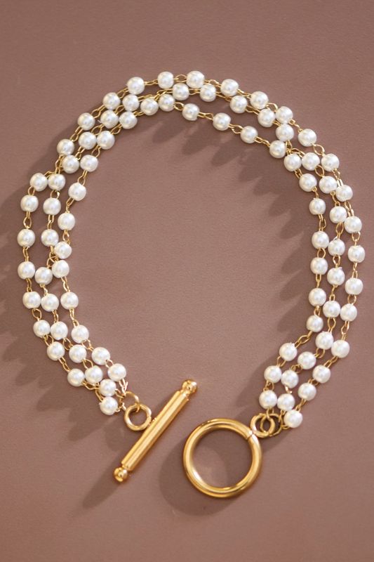 18k Gold Pearl Bracelet