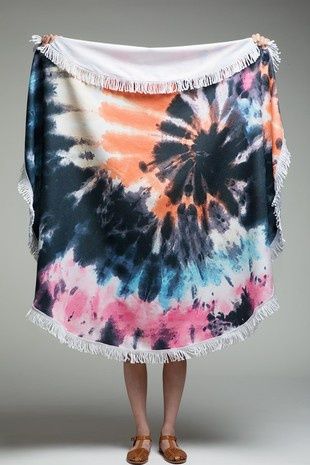 Round California Tie-Dye Towel