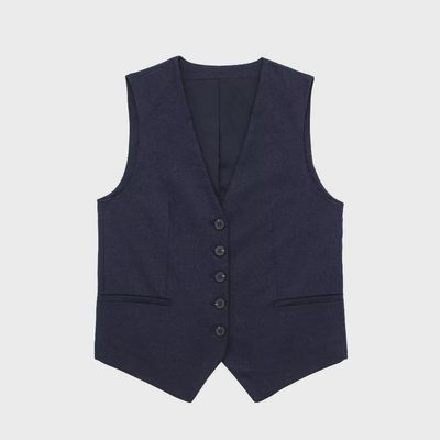 V Neck Button-Up Vest