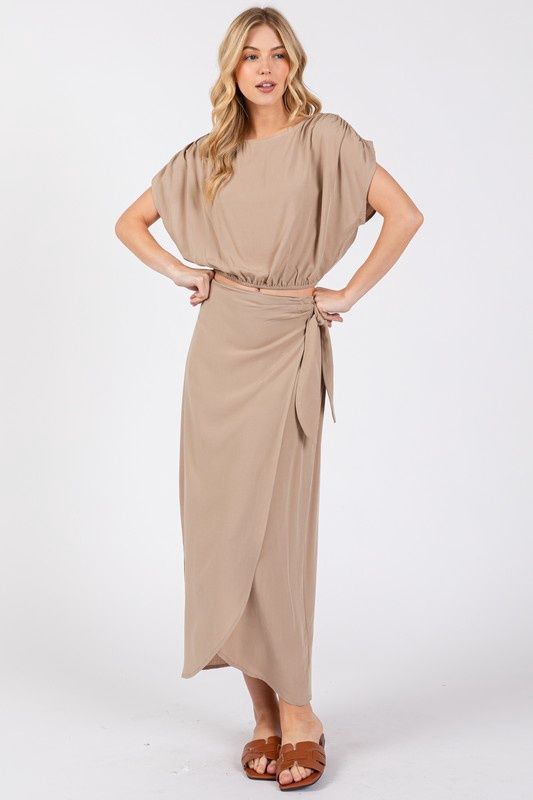 Coastline Wrap Midi Skirt