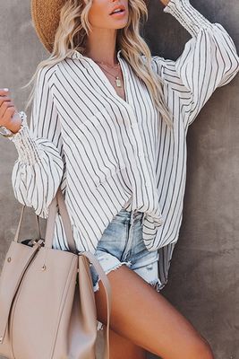 Boardwalk Breeze Striped Blouse