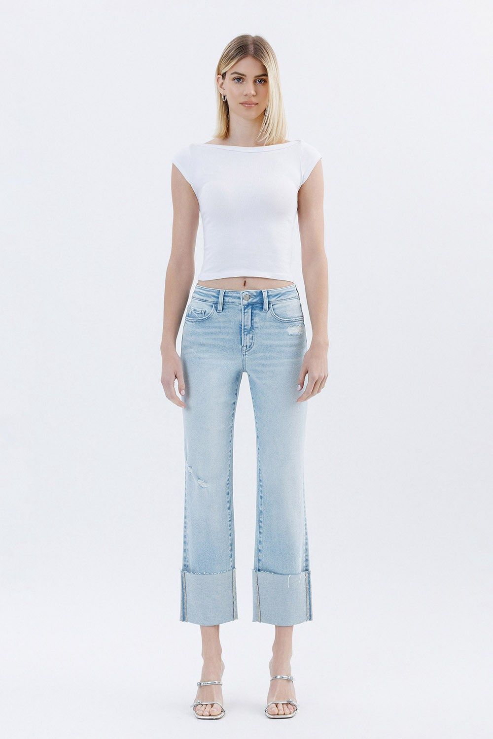 Vervet HR Cuffed Crop Jeans, Size: 24