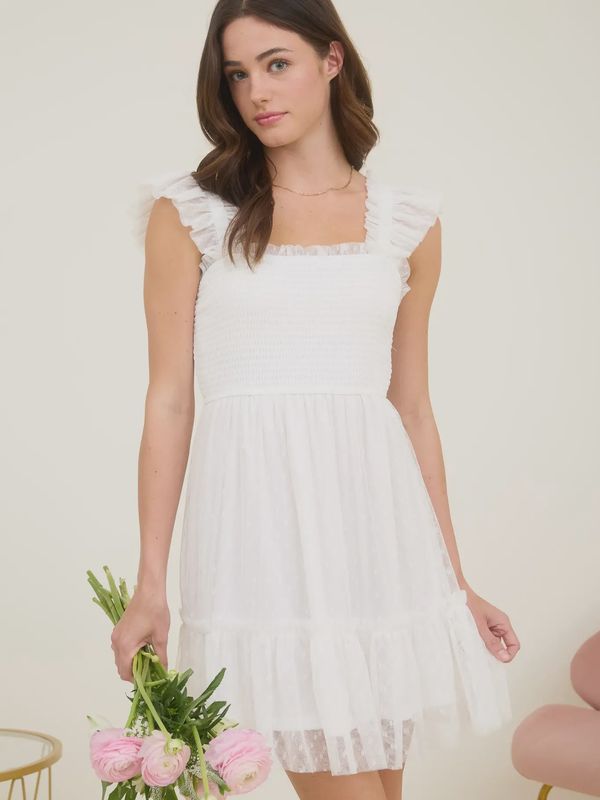 Dot About You Ruffle Mini Dress