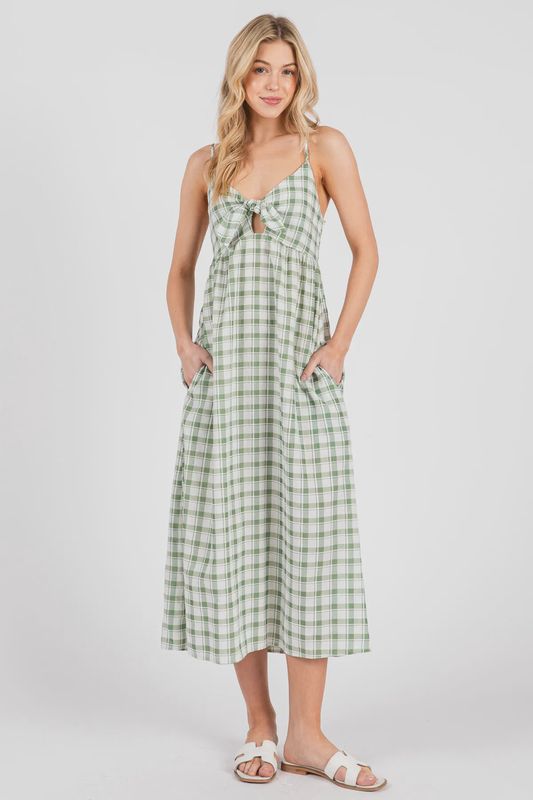 Made For Sunny Days Checkered Midi