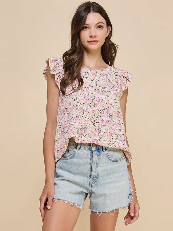 Petals with an Attitude Ruffle Sleeve Top
