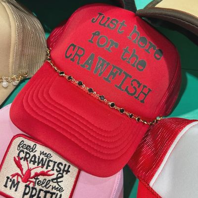 Just Here For The Crawfish Trucker Hat
