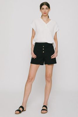 Easy Breezy Button-Down Cotton Shorts
