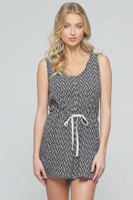 Monochrome Mood – Sleeveless Romper
