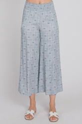 Geo &amp; Go – Faded Denim Wide-Leg Pants, Size: Small