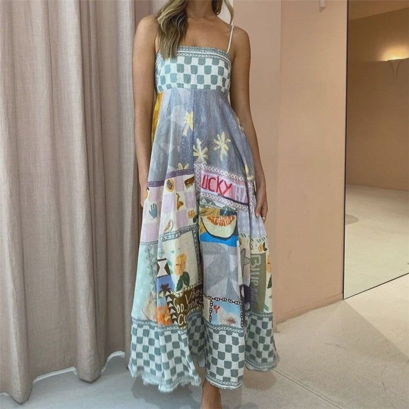 Market Muse Linen Boho Maxi Dress
