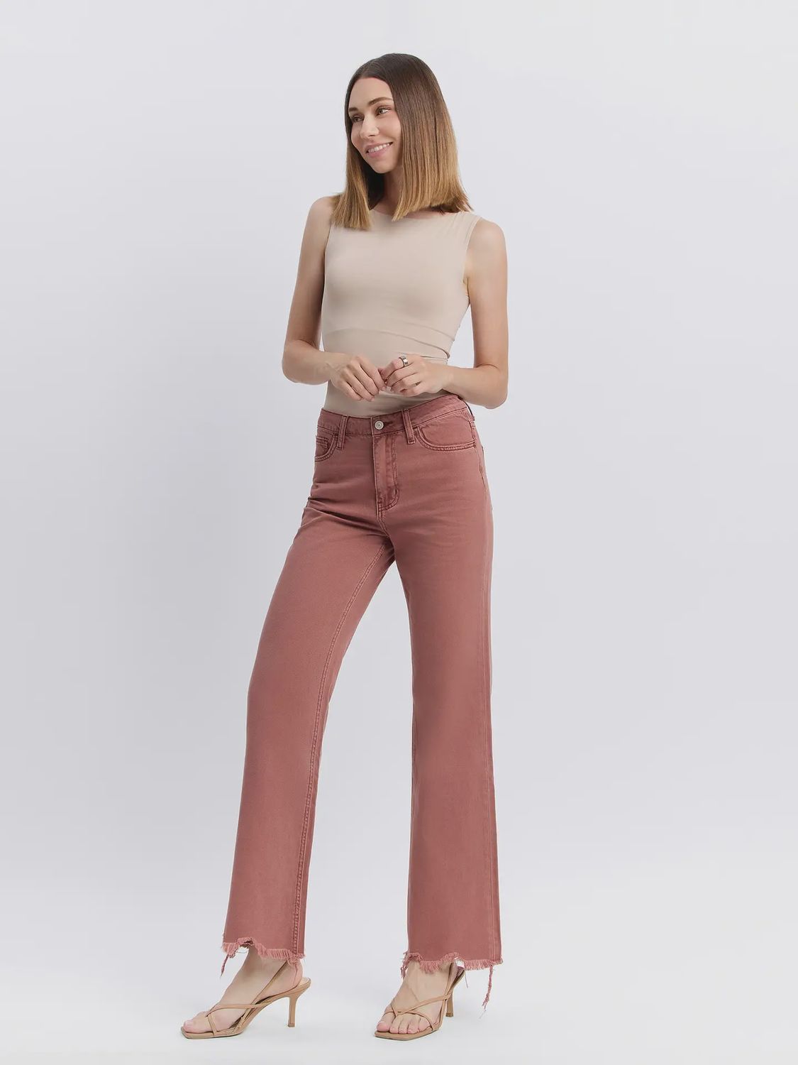 90s Revival High Rise Vintage Flares, Size: 24