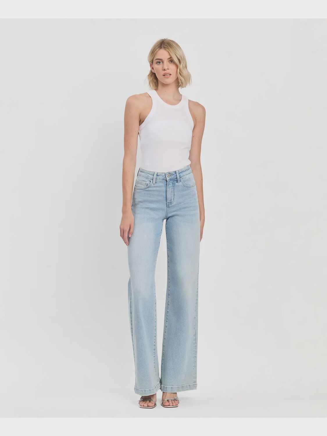 Easy Does It High Rise Wide Leg Jeans, Size: 24