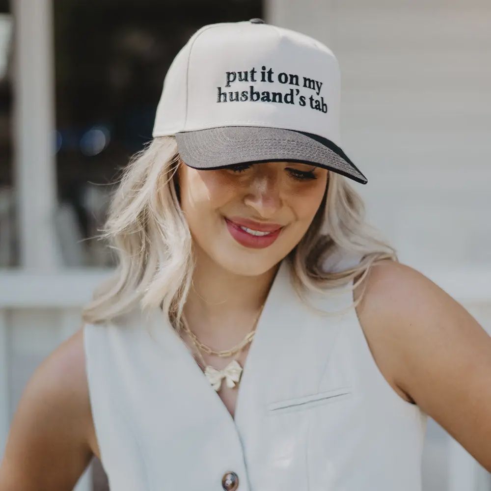 Sassy Vintage Snapback Caps, Colour: Hubby&#39;s Tab