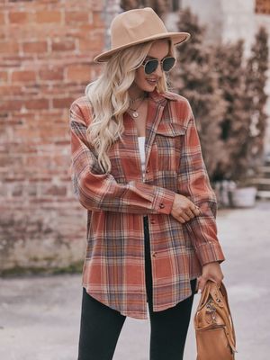 Cozy Oversized Plaid Flannel Button-Up