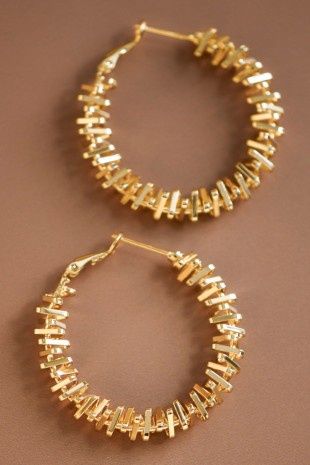 Wrapped Gold Hoop Earrings