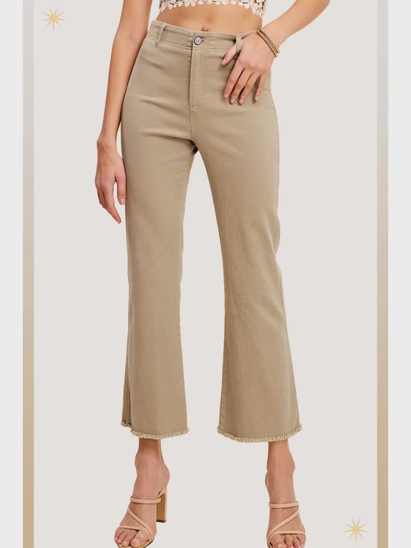 Stretchy HR Flare Cropped Pants
