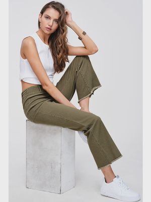 Stretchy HR Flare Cropped Pants