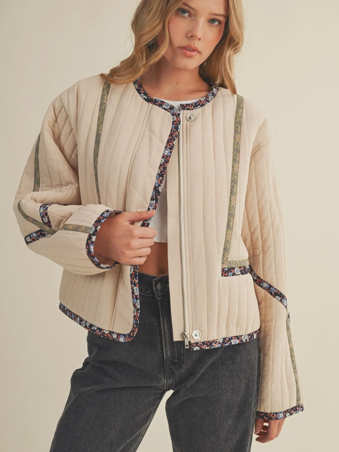 Quilted Cotton Jacket – Fall’s Chicest Layer, Size: Small
