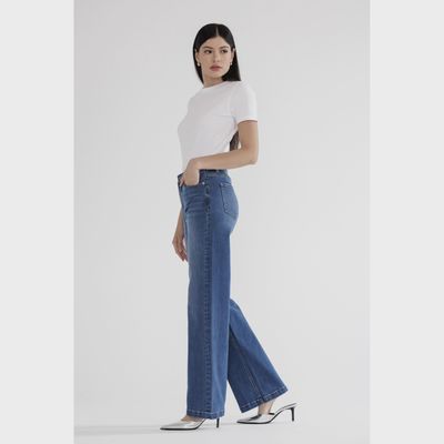 Mica HR Stretch Wide Leg Jeans