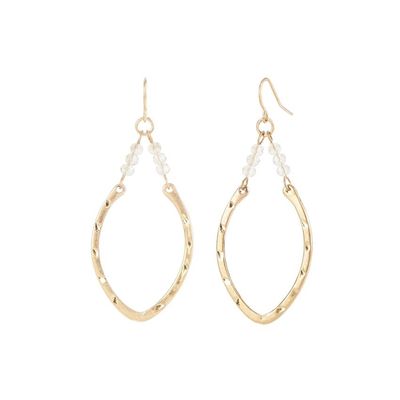 Gold Dangle w/ Faceted Beads Earrings