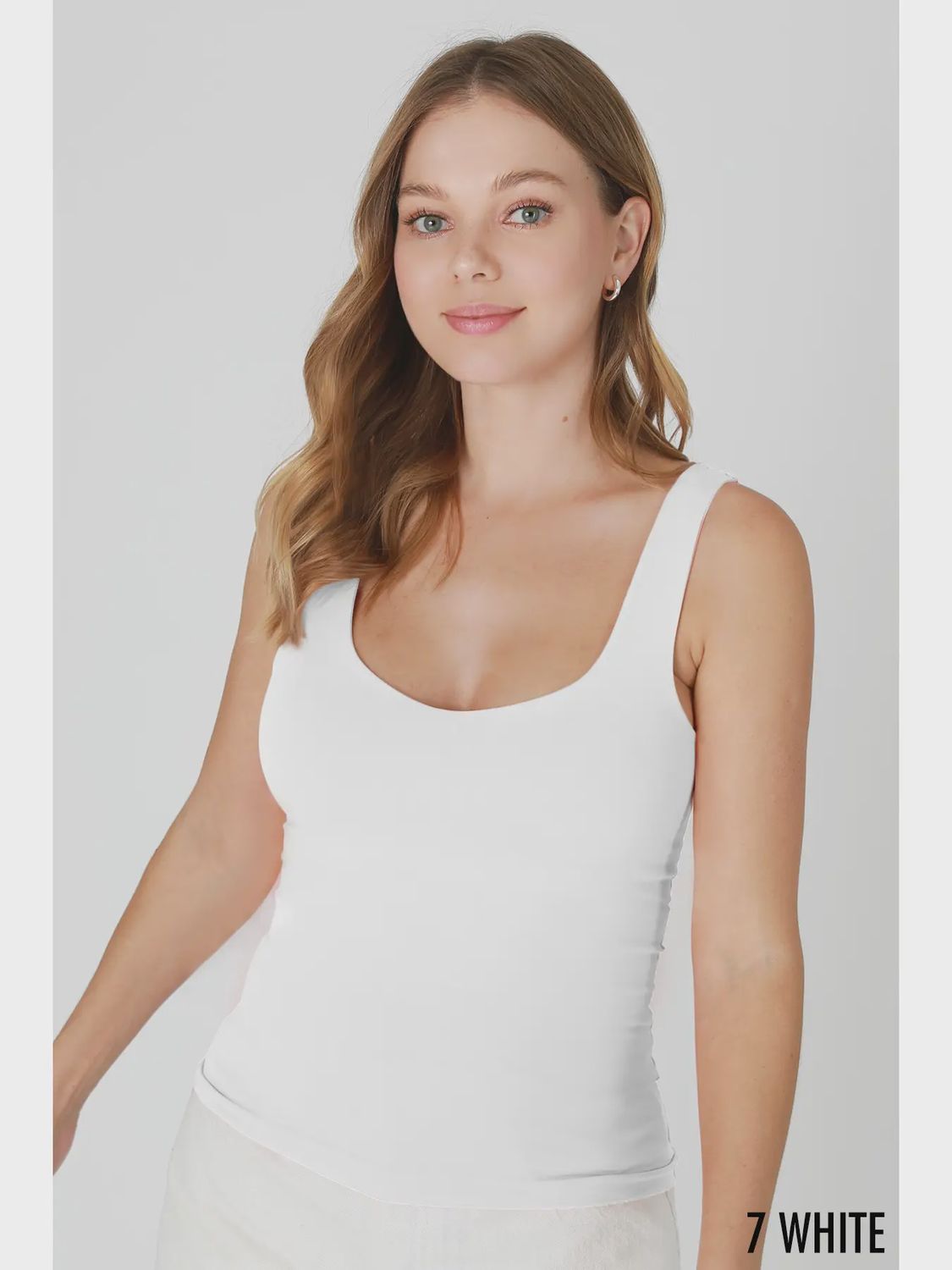 One Size Sweetheart Neckline Fitted Tank Top, Colour: White, Size: One Size