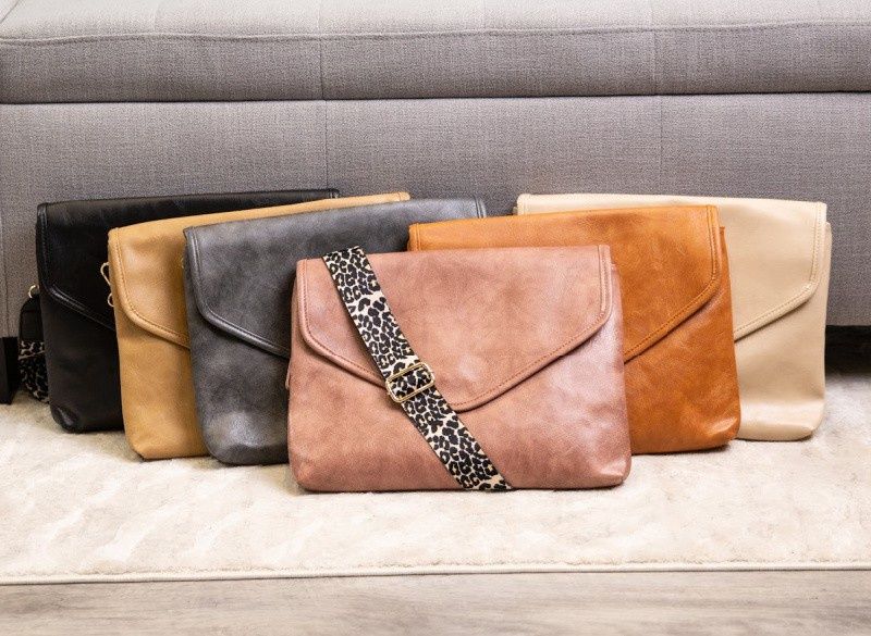 Jaelee Foldover Crossbody, Colour: Cream