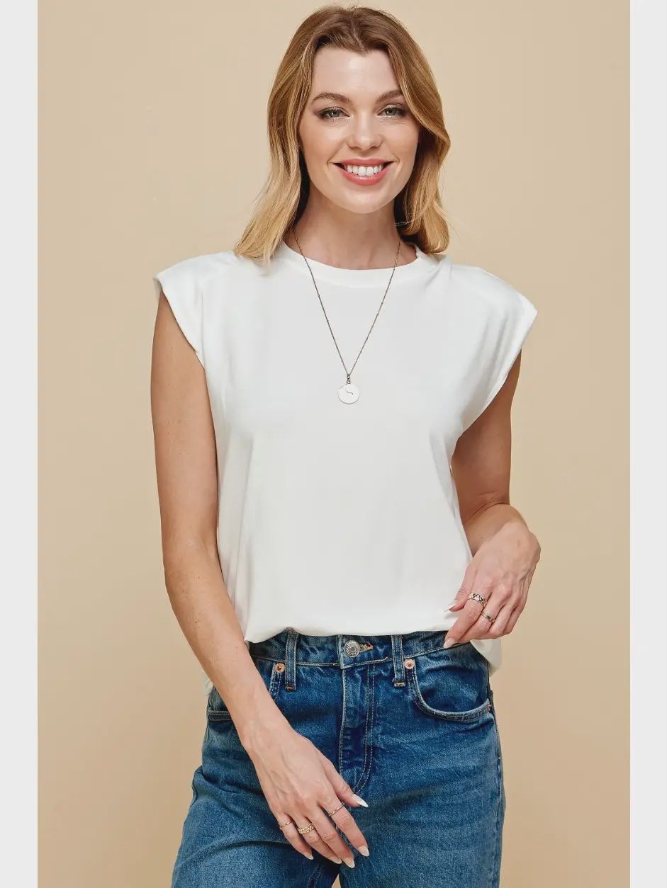 Made in USA Basic Muscle Tee, Colour: White, Size: Small