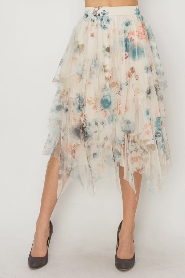 Lined &amp; Flowy Tiered Tulle Skirt, Size: Small