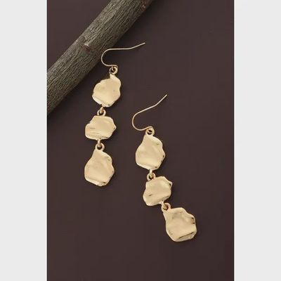 Hammered Drop Earrings