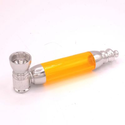 4.5&quot; w/Clear Plastic Insert Metal Hand Pipes