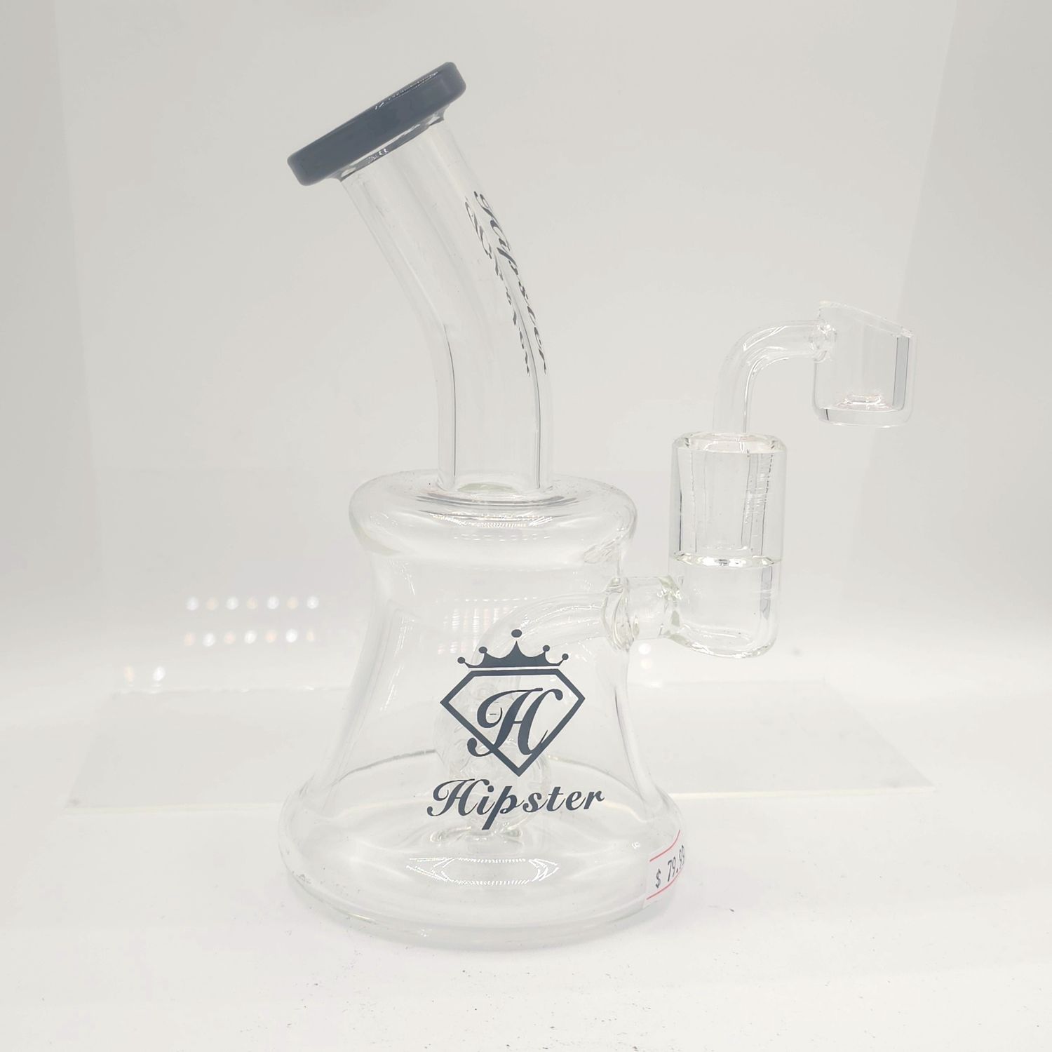Hipster 7&quot; Black Rim Water Pipe