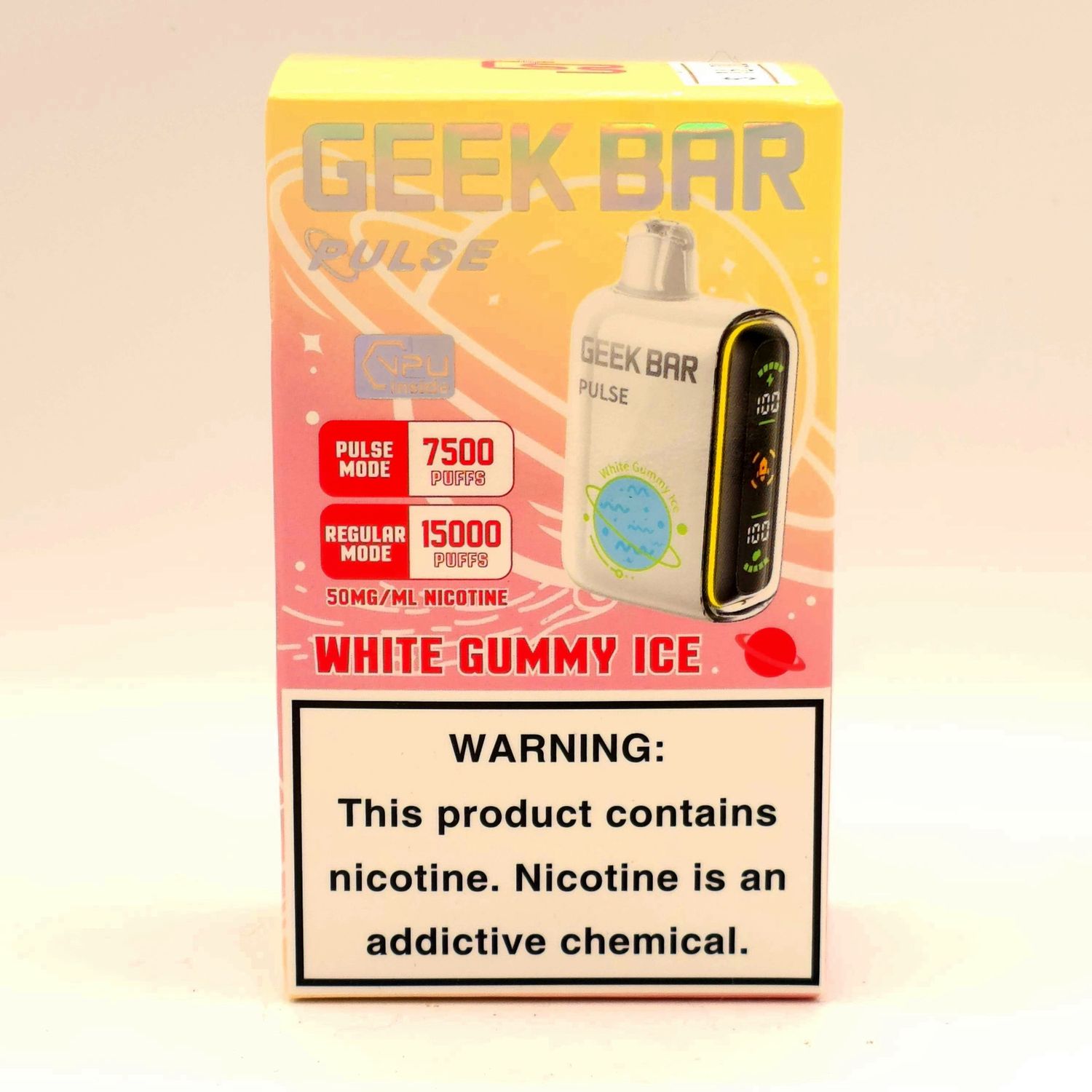 Geek Bar Pulse (White Gummy Ice) - 15000 Puffs