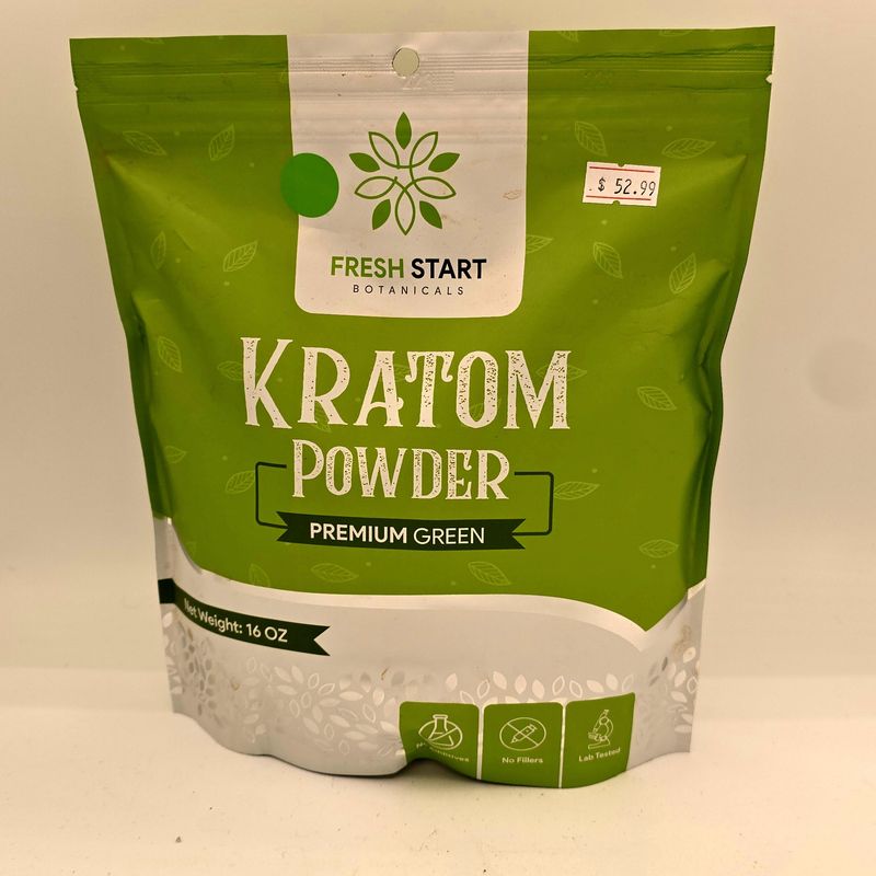 Fresh Start Kratom Powder (Premium Green) - 16oz