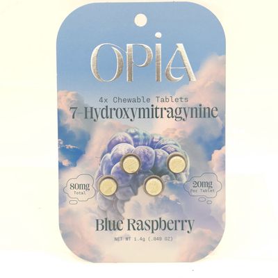 Opia Tablet 80mg 7-Hydroxy 4pk-Blue Raspberry