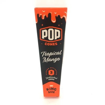 POP Ultra Thin Cones King (Wild Grape) 3pk &amp; Unbleached Tropical Mango)
