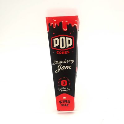 POP Unbleached Cones King (Strawberry Jam) 3pk