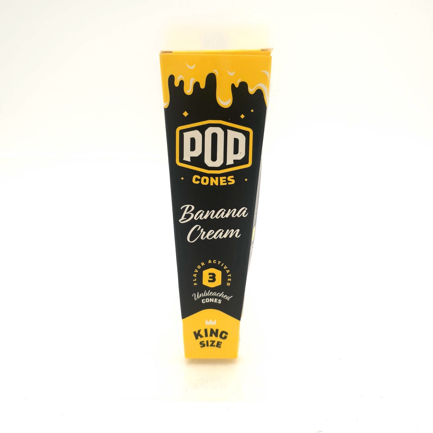 POP Unbleached Cones King (banana Cream) 3pk