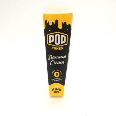 POP Unbleached Cones King (banana Cream) 3pk