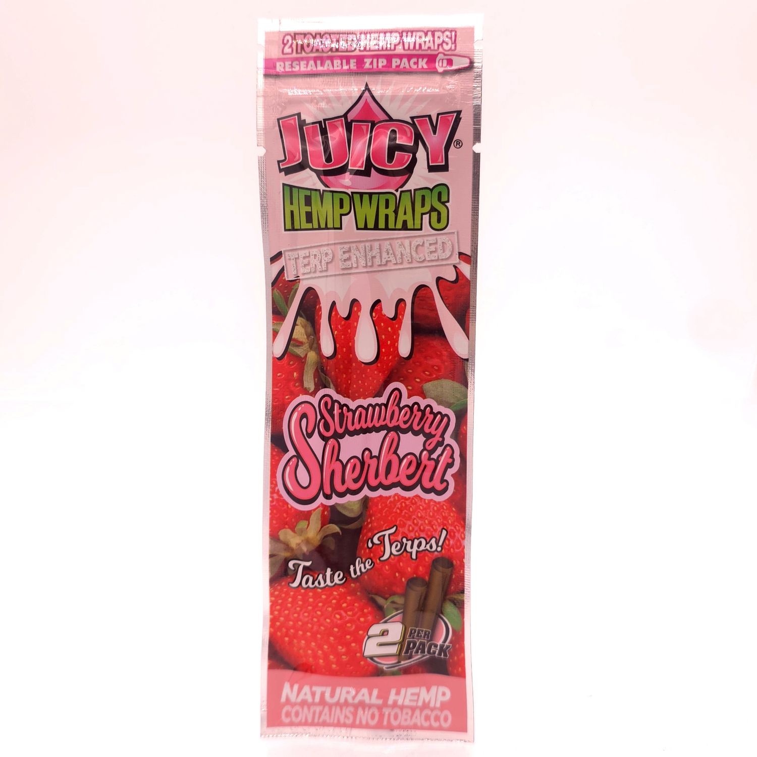 Juicy Hemp Wraps (Strawberry Sherbert) 2pk